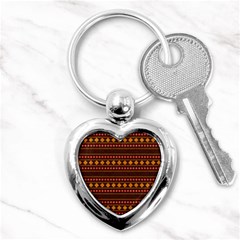 Geometric Pattern Diamond Art Pattern Key Chain (Heart)