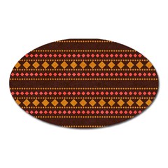 Geometric Pattern Diamond Art Pattern Oval Magnet