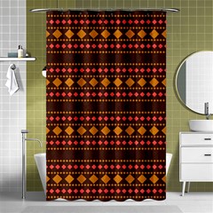 Geometric Pattern Diamond Art Pattern Shower Curtain 48  x 72  (Small) 