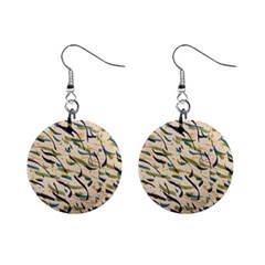 Abstract Pattern Freestyle Painting Mini Button Earrings by Wegoenart