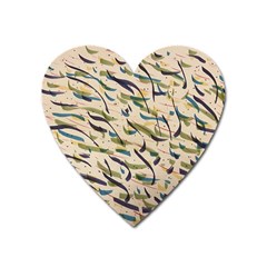 Abstract Pattern Freestyle Painting Heart Magnet by Wegoenart