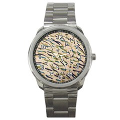 Abstract Pattern Freestyle Painting Sport Metal Watch by Wegoenart