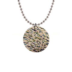 Abstract Pattern Freestyle Painting 1  Button Necklace by Wegoenart