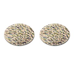 Abstract Pattern Freestyle Painting Cufflinks (oval) by Wegoenart