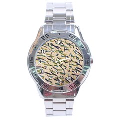 Abstract Pattern Freestyle Painting Stainless Steel Analogue Watch by Wegoenart