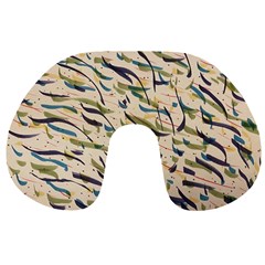 Abstract Pattern Freestyle Painting Travel Neck Pillow by Wegoenart