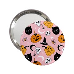 Pumpkin Cat Pattern Skull 2.25  Handbag Mirrors