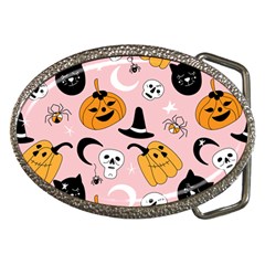 Pumpkin Cat Pattern Skull Belt Buckles