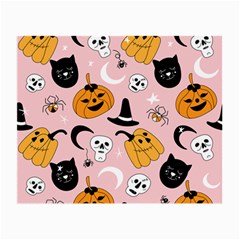 Pumpkin Cat Pattern Skull Small Glasses Cloth