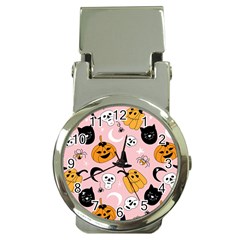 Pumpkin Cat Pattern Skull Money Clip Watches