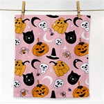 Pumpkin Cat Pattern Skull Face Towel Front