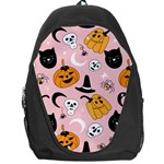 Pumpkin Cat Pattern Skull Backpack Bag Front