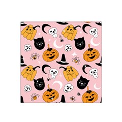 Pumpkin Cat Pattern Skull Satin Bandana Scarf 22  X 22  by Wegoenart