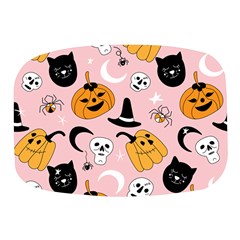 Pumpkin Cat Pattern Skull Mini Square Pill Box by Wegoenart