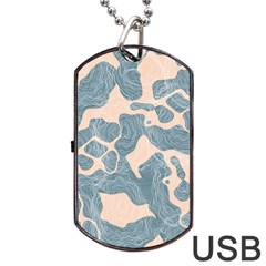 Abstract Art Line Lines Pattern Texture Dog Tag Usb Flash (one Side) by Wegoenart