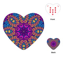 Mandala Rosette Floral Pattern Playing Cards Single Design (heart) by Wegoenart