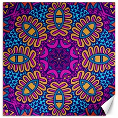 Mandala Rosette Floral Pattern Canvas 12  X 12  by Wegoenart