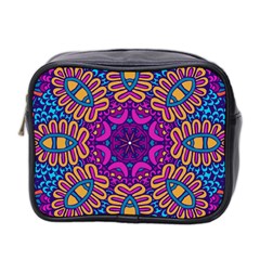 Mandala Rosette Floral Pattern Mini Toiletries Bag (two Sides) by Wegoenart