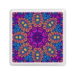 Mandala Rosette Floral Pattern Memory Card Reader (square) by Wegoenart