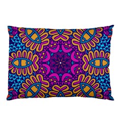 Mandala Rosette Floral Pattern Pillow Case (two Sides) by Wegoenart