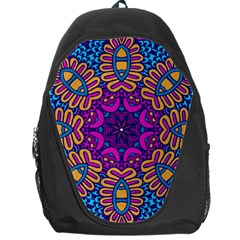 Mandala Rosette Floral Pattern Backpack Bag by Wegoenart