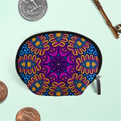 Mandala Rosette Floral Pattern Accessory Pouch (small) by Wegoenart