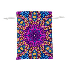 Mandala Rosette Floral Pattern Lightweight Drawstring Pouch (m) by Wegoenart