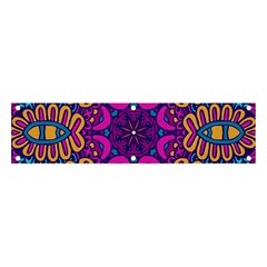 Mandala Rosette Floral Pattern Banner And Sign 4  X 1  by Wegoenart