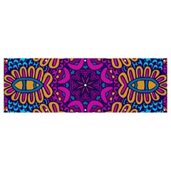 Mandala Rosette Floral Pattern Banner And Sign 12  X 4  by Wegoenart