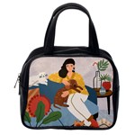 lady cat and dog comfy Classic Handbag (One Side) Front