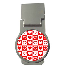 Background-card-checker-chequered Money Clips (round) 