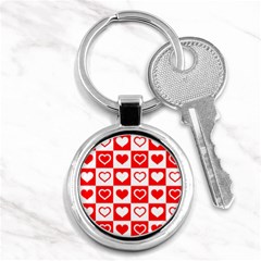 Background-card-checker-chequered Key Chain (round)