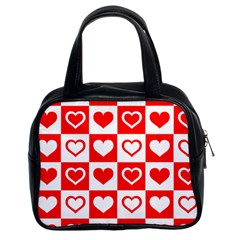 Background-card-checker-chequered Classic Handbag (two Sides)