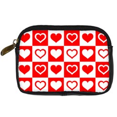 Background-card-checker-chequered Digital Camera Leather Case