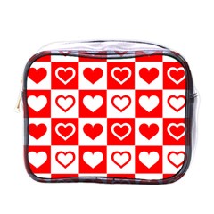 Background-card-checker-chequered Mini Toiletries Bag (one Side)