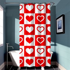 Background-card-checker-chequered Shower Curtain 36  X 72  (stall) 