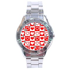 Background-card-checker-chequered Stainless Steel Analogue Watch