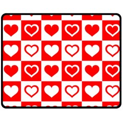 Background-card-checker-chequered Double Sided Fleece Blanket (medium) 