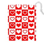 Background-card-checker-chequered Drawstring Pouch (4XL) Front