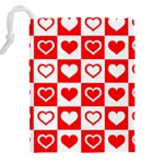 Background-card-checker-chequered Drawstring Pouch (4XL) Back