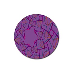 Abstract-1 Rubber Coaster (round) by nateshop