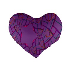 Abstract-1 Standard 16  Premium Flano Heart Shape Cushions by nateshop