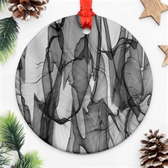 Abstract-black White (1) Ornament (round) by nateshop