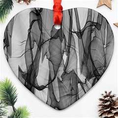 Abstract-black White (1) Ornament (heart) by nateshop