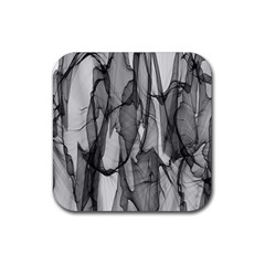 Abstract-black White (1) Rubber Coaster (square) by nateshop