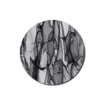 Abstract-black White (1) Rubber Round Coaster (4 pack) Front