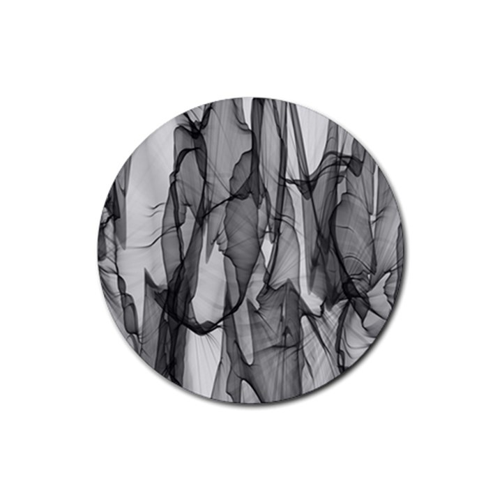 Abstract-black White (1) Rubber Round Coaster (4 pack)