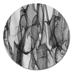 Abstract-black White (1) Magnet 5  (round) by nateshop