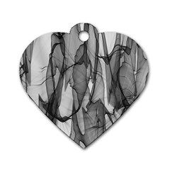 Abstract-black White (1) Dog Tag Heart (two Sides) by nateshop