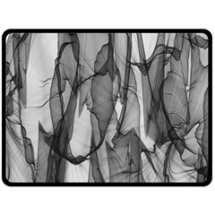 Abstract-black White (1) Fleece Blanket (large)  by nateshop